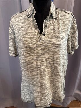 Buckle Heather Gray Marled Short-Sleeve Polo